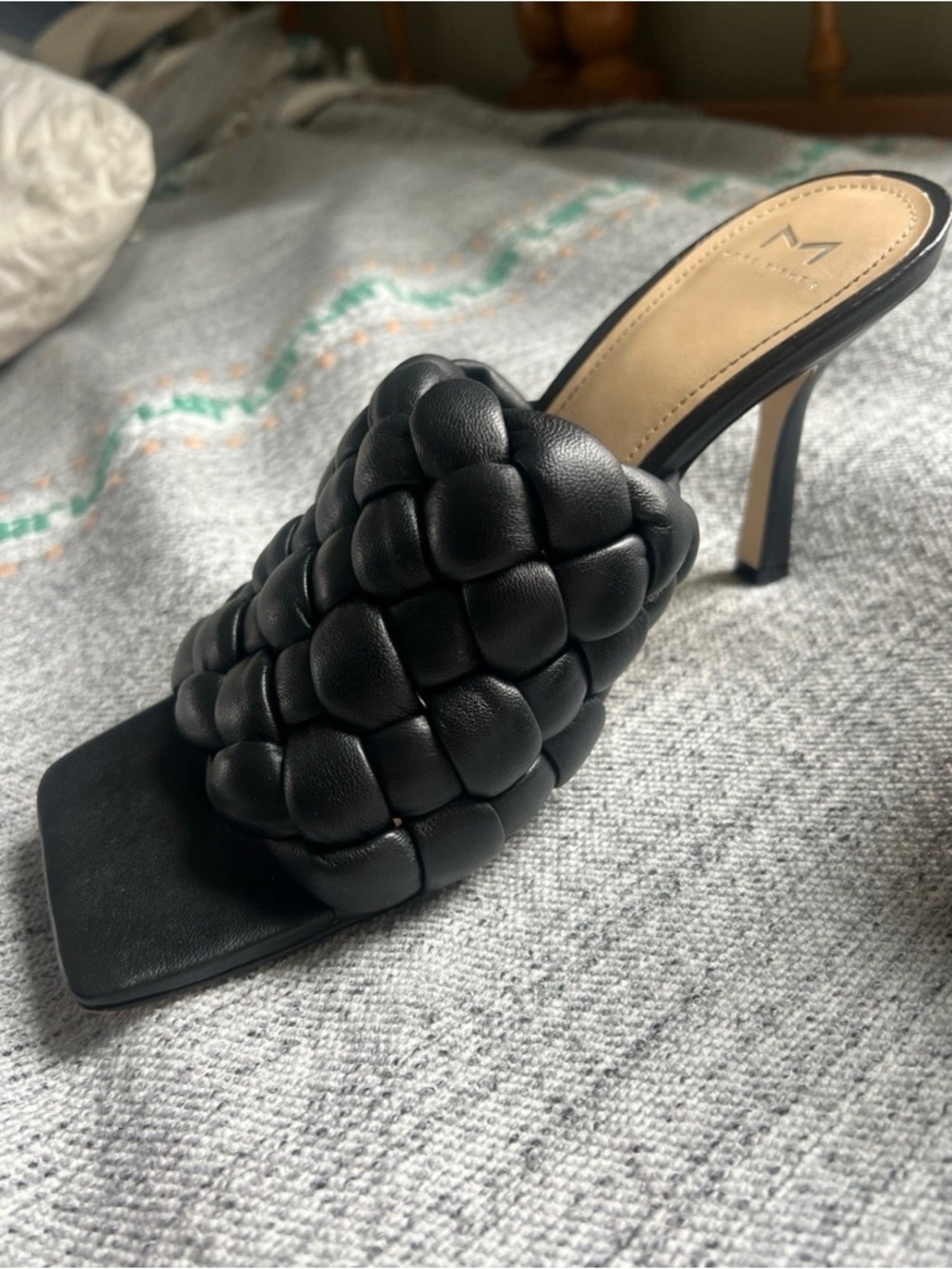 Marc Fisher Braided Slide Sandals in Black - Women - Picture 2 of 7